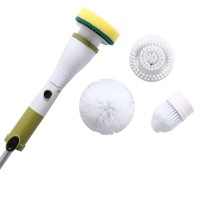 Electric Spin Scrubber 360 Cordless Tub and Tile Scrubber with 4 Replaceable Shower Scrubber Brush Heads Gray-EU Plug